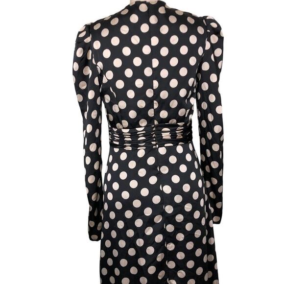 Ieena for Mac Duggal Polka Dot Dress 26572 High Slit Size 0 - Picture 7 of 9